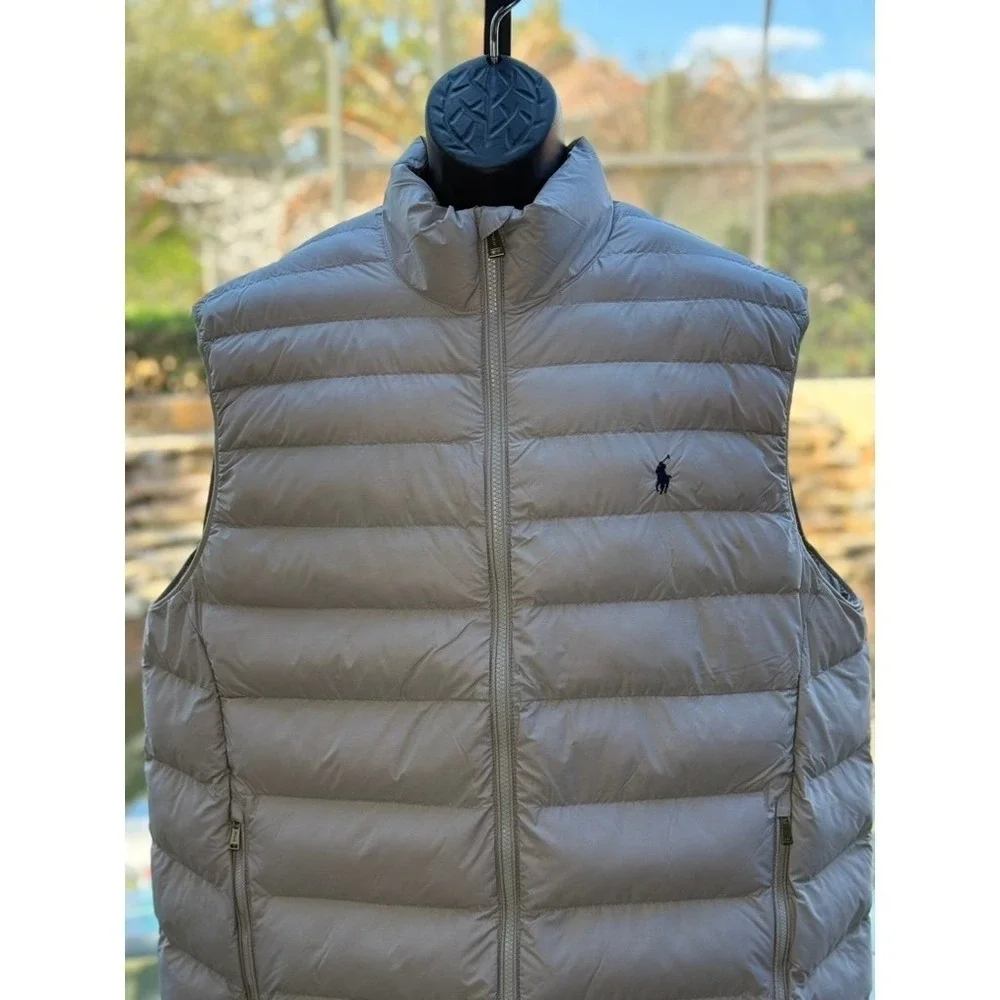 Polo Ralph Lauren Colden‎ Packable Vest Men's 4XB Grey NWT $198 Puffer